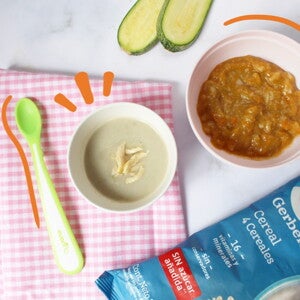 platito con papilla de verduras con res comida para bebe platito con papilla para bebés de verduras con res