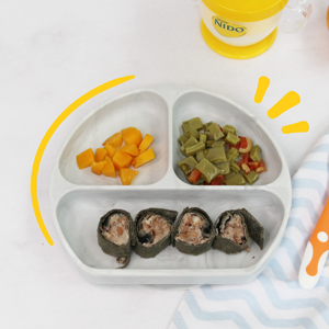 plato con divisiones taquitos de frijol para bebe ensalada de nopal fruta plato con divisiones taquitos de frijol para bebe ensalada de nopal fruta