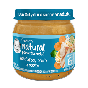 Gerber® Papilla Pollo verduras y pasta Etapa 2, 113g Gerber® Papilla Pollo verduras y pasta Etapa 2, 113g