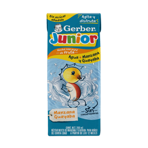 Gerber® Bebida Hidratante Manzana y Guayaba Etapa 4 de 200ml Gerber® Bebida Hidratante Manzana y Guayaba Etapa 4 de 200ml