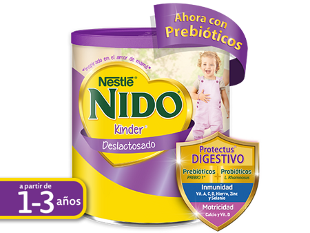 Leche Nido sin lactosa recomendado para niños desde un año