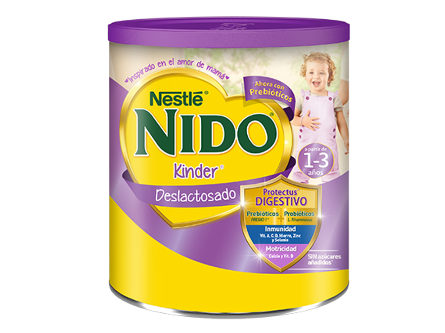 NIDO Deslactosado para niños de 1 a 3 años