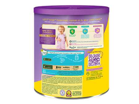 Alimento a base de leche recomendado para niños intolerantes a la lactosa a partir de 1 año
